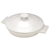 Cuisinart Chef's Classic Ceramic Bakeware 1-Quart Round Baker with Lid, White
