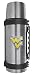 Stainless insulated bottle to keep drinks hot or cold. Colorful metal enamel applique is approx 2IN high, bottle is approx 11 1/4IN tall. Holds 4 cups