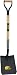 Yo Ho Tools Pro Series Square Point Steel Shovel, D Style Handle