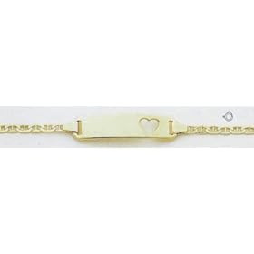 14kt Yellow Gold 6 Baby and Child ID Bracelet - BID23-6 by