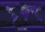Earth By Night (Satellite Map) Art Poster Print - 24
