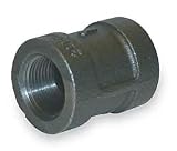 Industrial Grade 1LBY3 Couping, Black Malleable Iron, 1/4 In
