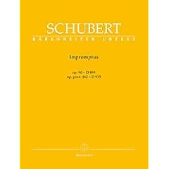 Impromptus D 899 (op. 90), D 935 (op. post. 142): B�renreiter Urtext; erstmals im gro�z�gigen Neustich mit leichten Wendestellen; mit Fingers�tzen und ... l�st die bestehende Ausgabe (BA 5611) ab