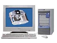 HP Kayak XW   MT   1 x PII 450 MHz   RAM 128 MB   HDD 1 x 9.1 GB   CD   Mitsubishi 3DPro 2mp   NT 4.0   Monitor  none