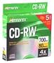 Memorex 700MB/80-Minute 4x CD-RW Media (5-Pack)