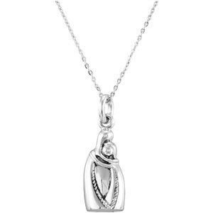 Sterling Silver Holding You Forever Ash Holder Pendant 18\