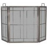 Uniflame 3 Panel Pewter Mission Screen w/ Handles