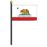 California - 4 x 6 State Stick Flag