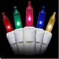 Orman Set of 100 Multi Miniature Christmas Lights - White Cord