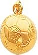 14K Gold Soccer Ball Charm