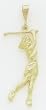 Swinging Lady Golfer Charm - C727