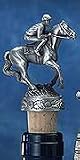 Horse and Jockey Pewter Bottle Stopper