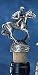 Horse and Jockey Pewter Bottle Stopper - FREE SHIPPING