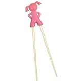PINK girl chop stick CHOPSTICKS Holder Kids Helper LEARNING Tool Easy To Use - by FRED