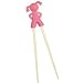 PINK girl chop stick CHOPSTICKS Holder Kids Helper LEARNING Tool Easy To Use - by FRED