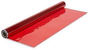 Krystalphane Red Transparent Cellophane Wrap Roll 30 Inch Long By 100 Foot Roll
