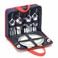 PICNIC ON THE GO TOTE BAG 4 PC PLACE SETTING PORTABLE