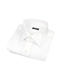 Bagutta Classic Solid White Italian Cotton Dress Shirt