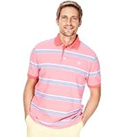 2" Longer Blue Harbour Pure Cotton Triple Striped Polo Shirt