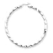 14k White Gold 3mm Twisted Hoop Earrings