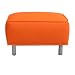 Jennifer Delonge Cotton Ava Ottoman - Tangerine Orange