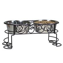 Elevated Scrollwork Double Diner & Bowls : Size 1 QUART - 14 INCH