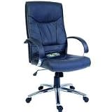 Black Leather Massage Office Chair