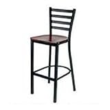Richardson Seating 1207-30 Metal and Wood Ladder Back Bar Stool 30"