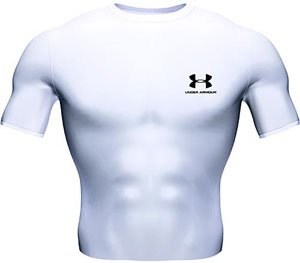 Under Armour 0039 Heat Gear Full T-Shirt - White