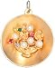 Round Concave Flower Basket , 14K Gold Charm