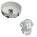   - Chocolate Lab, Paw Print Bowl, Porcelain by Rosalinde (7 in. x 2.5 in. deep)