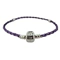 Charm Bracelet by Loving the Bead � Bracelet Lilac Leather Silver Plated Bracelet for Slide-On Slide-Off Bead Charms. Free P&P with all Loving the Bead purchases over �10