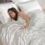 Kitchen & Housewares : 6pce Satin Cream King Size Duvet Cover Set(inc 1 duvet cover,1 fitted sheet,4 pillowcases)