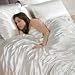6pce Satin Cream Double Duvet Cover Set (inc 1 duvet cover,1 fitted sheet,4 pillowcases)