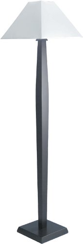Contemporary Largo Dark Walnut Finish Wood Floor Lamp