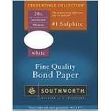 Southworth 31-620-10 Credentials Collection Fine Quality 20-lb. Bond, 8-1/2x11, White, 500 Sheets/bx