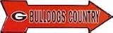 Georgia Bulldogs Country Metal Arrow Sign