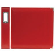Faux Leather 3-Ring Binder - Red (12x12')