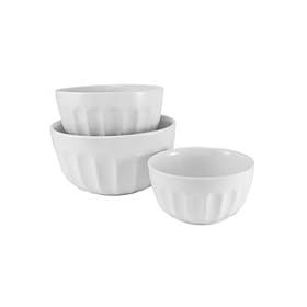 Mayfair and Jackson Basic White Mixing Bowl Set 3-pc. by Mayfair & Jackson