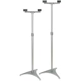 Metal Speaker Stands with Adjustable Mounts and Multiple Brackets for Home Theater Surround Sound Audio