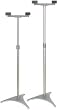 Home Theater Surround Sound Adjustable Silver Metal Speaker Stands