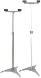 Metal Speaker Stands with Adjustable Mounts and Multiple Brackets for Home Theater Surround Sound Audio (Silver) Image