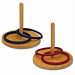Price is for set. Product Details: Constructed of attractive, varnished wood. This popular variation of horseshoes contains 4 plastic rings, in Blue and Red, and 2 bases.