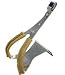 TOECLIP MKS LEATHER TIPPED CHROME LARGE