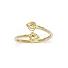 Jewelry : Solid 14K Yellow Gold .06 Carat Genuine Diamond Hearts Toe Ring
