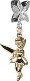 Chamilia RETIRED Disney 14K Gold Tinker Bell Dangle Bead * Sterling DIS-206