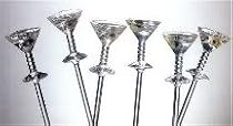 Jubilee Acrylic Martini Picks, Set of 6