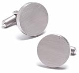 Round Titanium Engravable Cufflinks - Other Formal Wear - Cufflinks