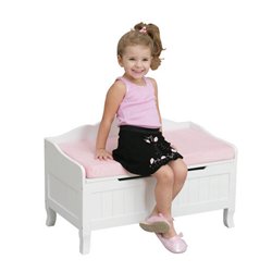 KidKraft Nantucket Toybox w pink cushion by KidKraft