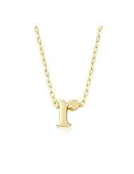 Golden Initial R Pendant Necklace